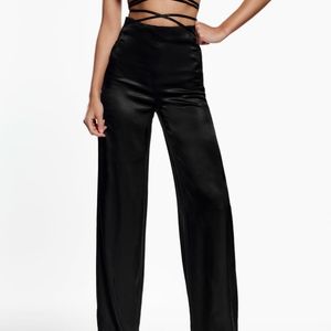 Zara FULL LENGTH SATIN EFFECT PANTS